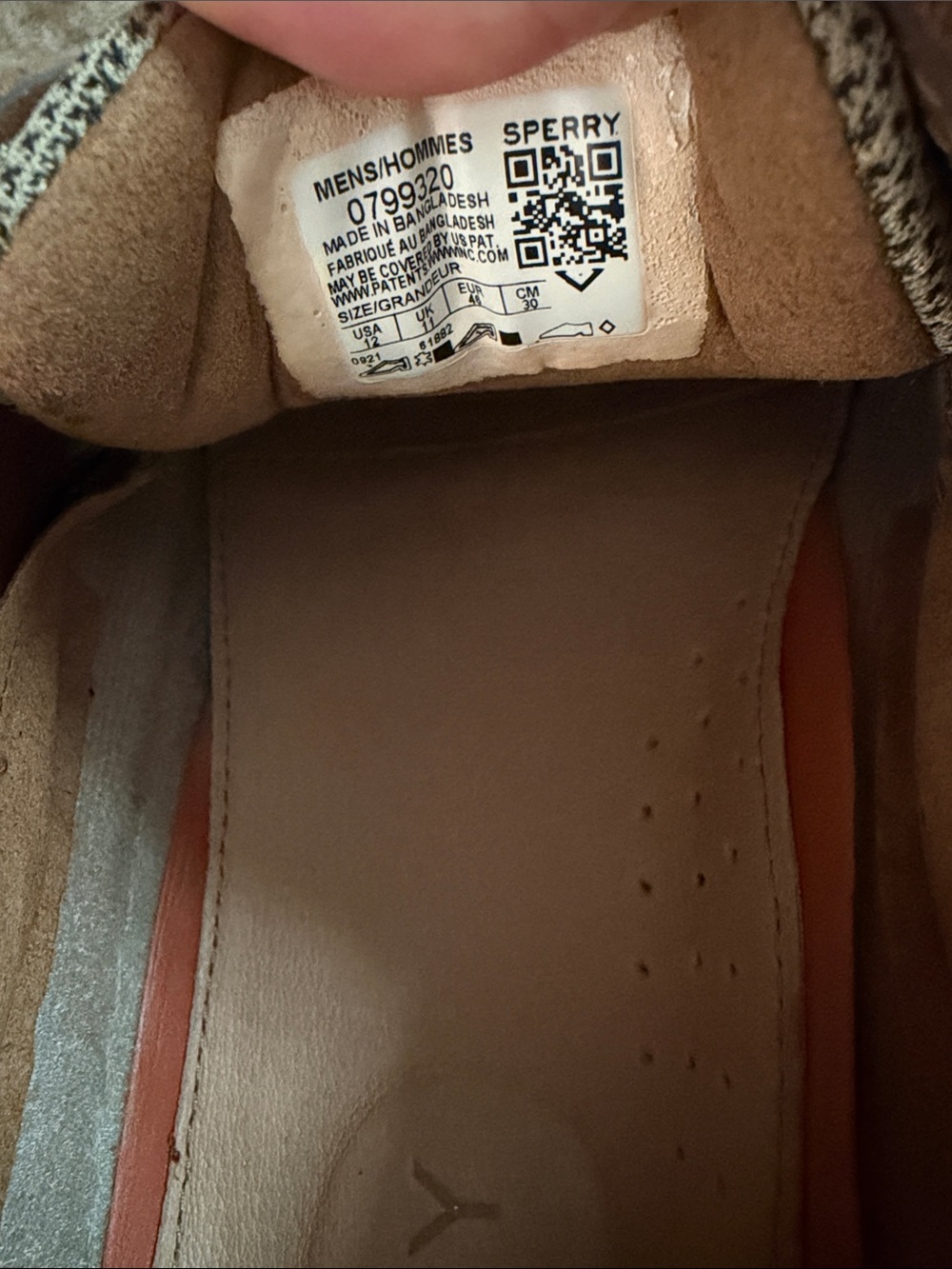 Sperry Chestnut Brown Leather Boat Shoes with Cream Sole - Picture 3 of 4